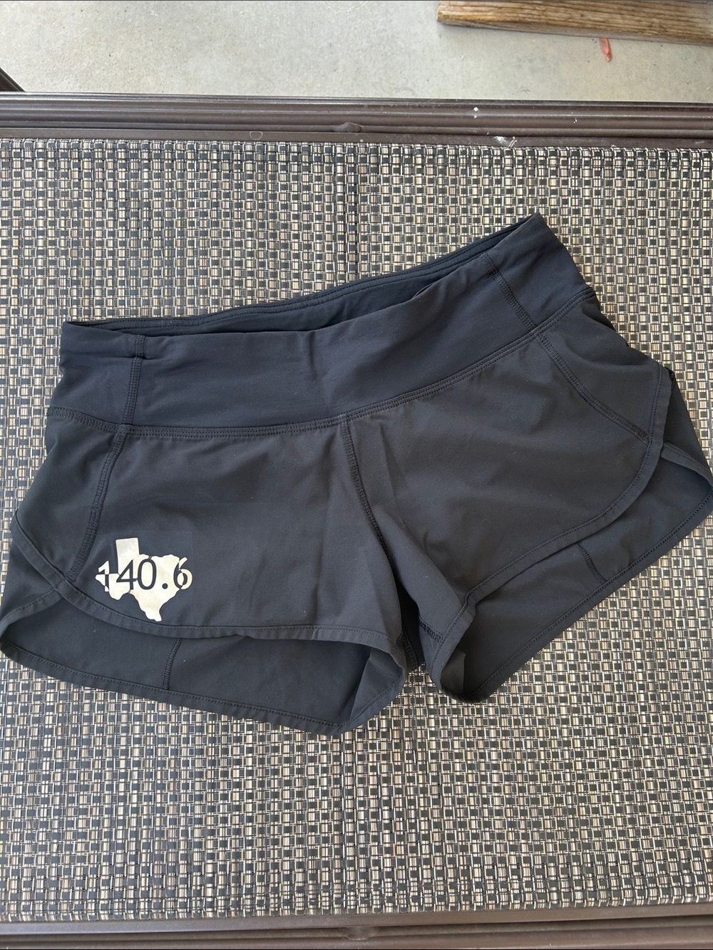 Black Women's Performance Running Shorts with Reflective Logo